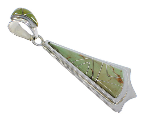Turquoise Inlay Sterling Silver Pendant Jewelry VX55394